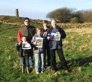 Photo competition winners: Harry, Amy and Mike with Kit & Susan