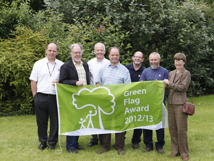 Troopers Hill team with the Green Flag on 17th July 2012 - Click to enlarge