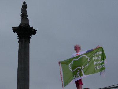 Helen on the Fourth Plinth on 4th August 2009